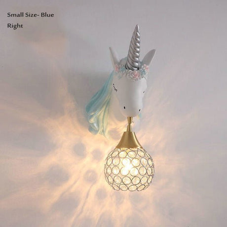 Unicorn Wall Light  Crystal Globe Shade Kids Room - Product detail 9