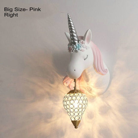 Unicorn Wall Light  Crystal Globe Shade Kids Room - Product detail 15
