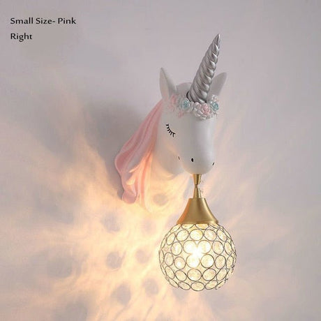 Unicorn Wall Light  Crystal Globe Shade Kids Room - Product detail 11