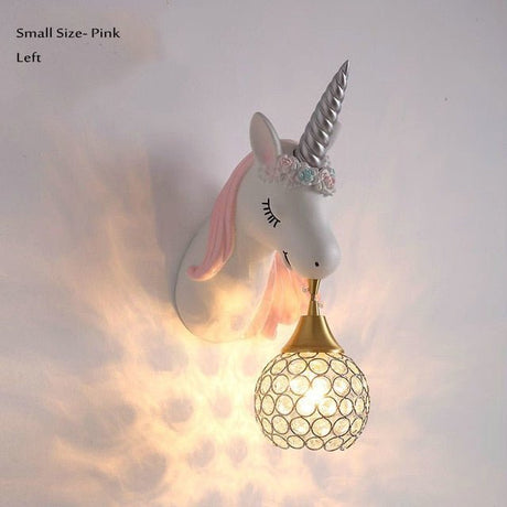 Unicorn Wall Light  Crystal Globe Shade Kids Room - Product detail 10