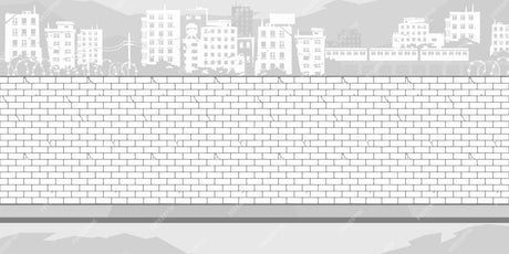 White brick with city skyline design file showing detailed pattern and textures
