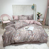 Floral Egyptian Cotton Duvet Set  Blush Pink  Gray Botanical Pattern - Product detail 6