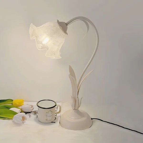 Vintage Table Lamp  Floral Design Adjustable Arm - Product detail 10