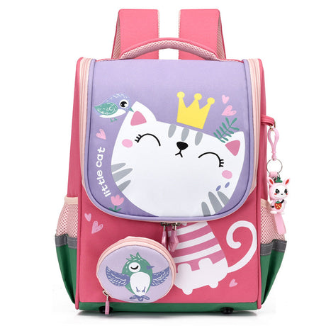 Kids School Backpack  Cute Cat Princess Design - Product showcase