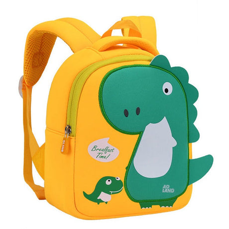 Kids Dinosaur Backpack  Navy Blue Red Safety Zipper Design - Product detail 4