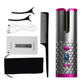 Wireless Auto Hair Curler  Tourmaline Ceramic LCD Display - Product showcase