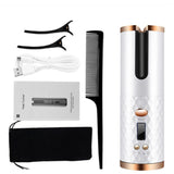 Wireless Auto Hair Curler  Tourmaline Ceramic LCD Display - Detailed view