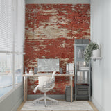 Industrial brick wall design in contemporary bedroom setting