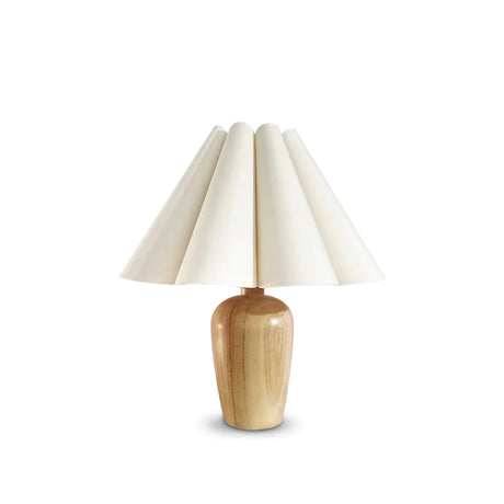 Vintage Table Lamp  Pleated Shade Wood Base - Product detail 13