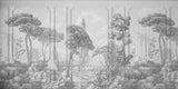 Vintage garden wallpaper design file showing detailed classical scene pattern