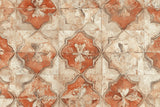 Vintage terracotta tile pattern design file showing intricate floral details and warm tones
