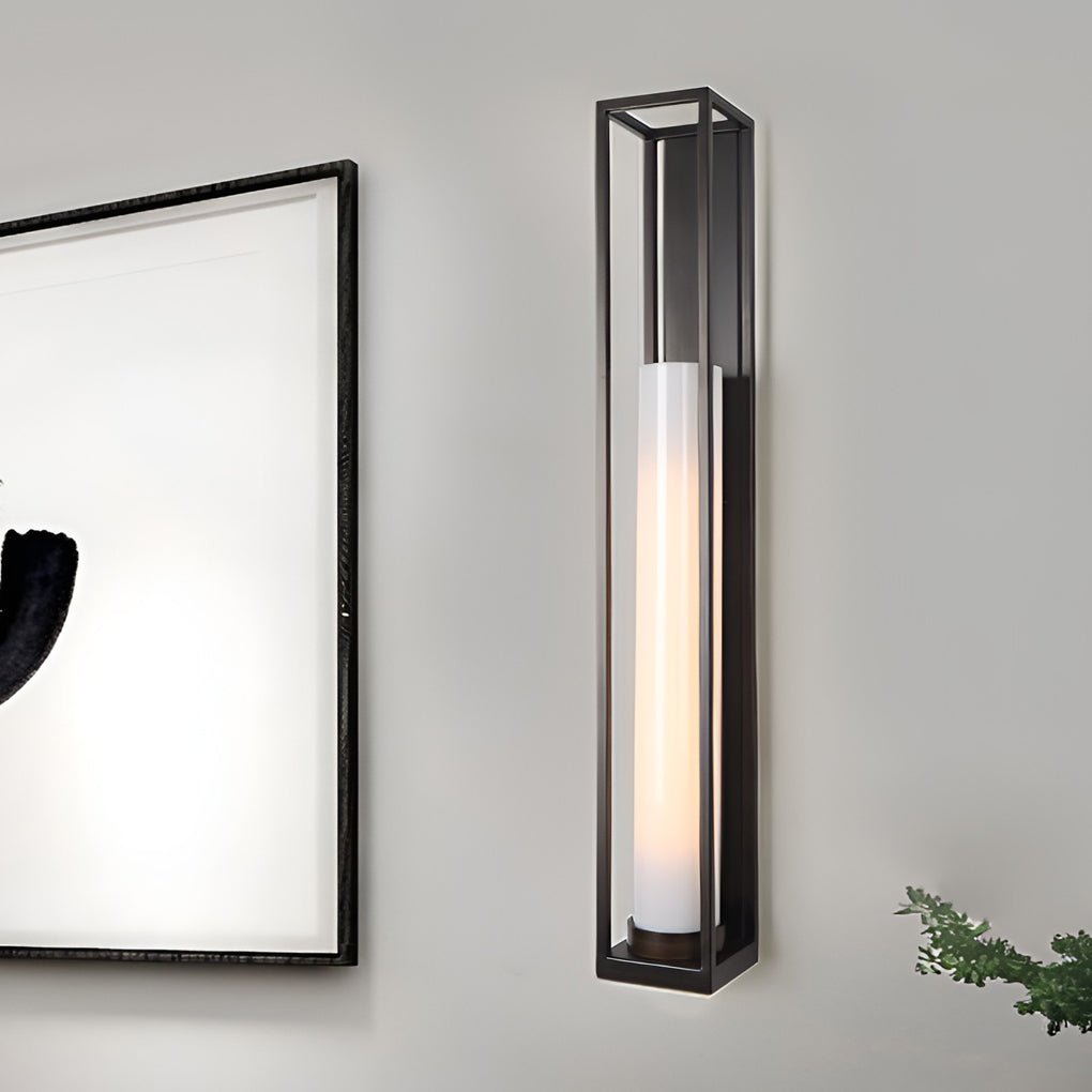 Modern Wall Sconce  Brushed Bronze Cylinder Frame - Product detail 5