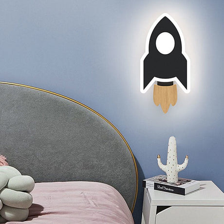 Kids Room Wall Light  Rocket LED Night Lamp - Product showcase