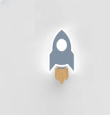 Kids Room Wall Light  Rocket LED Night Lamp - Detailed view