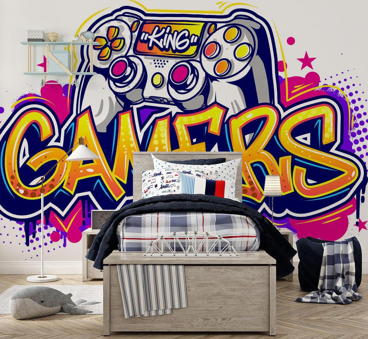 Gaming Mural Wallpaper | Street Art Controller Design