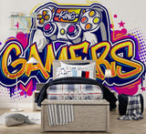 Gaming Mural Wallpaper | Street Art Controller Design