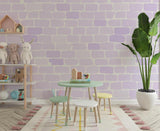 Brick Mural Wallpaper | Soft Lavender Pattern Design