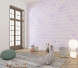 Brick Mural Wallpaper | Soft Lavender Pattern Design
