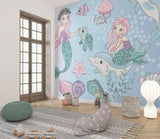 Mermaid Mural Wallpaper | Underwater Fantasy with Dolphins