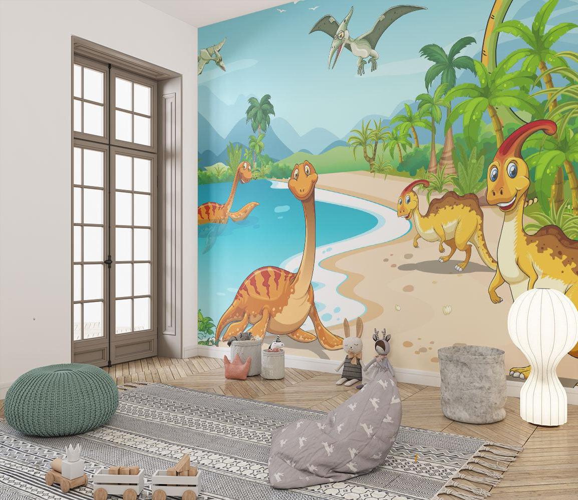 Dinosaurier Tapete | Tropisches Paradies Abenteuer