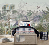 Dinosaur Mural Wallpaper | Prehistoric Jungle Paradise