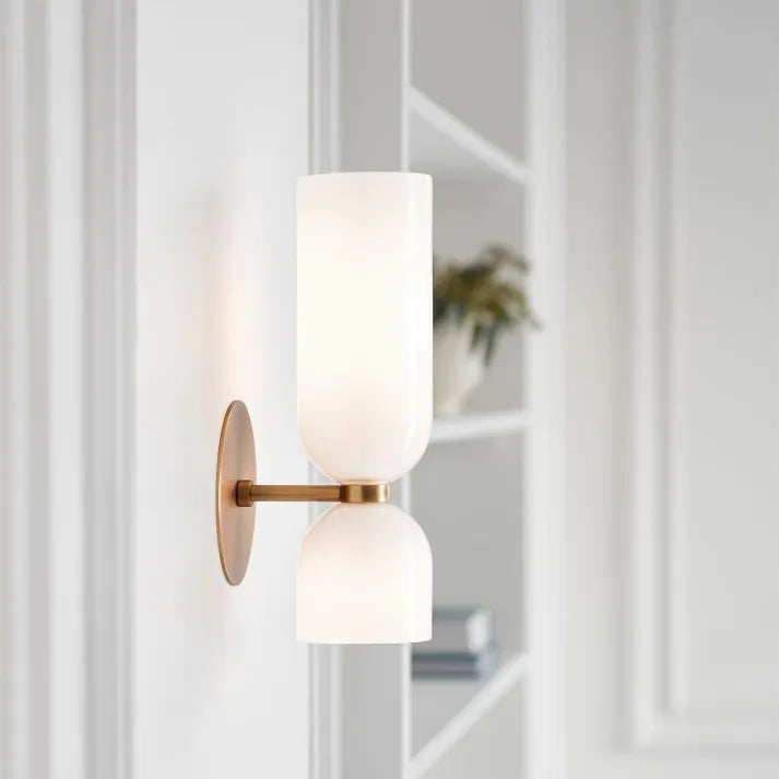 Modern Glass Wall Lamp  Dual Layer Smoked Design - Product detail 5