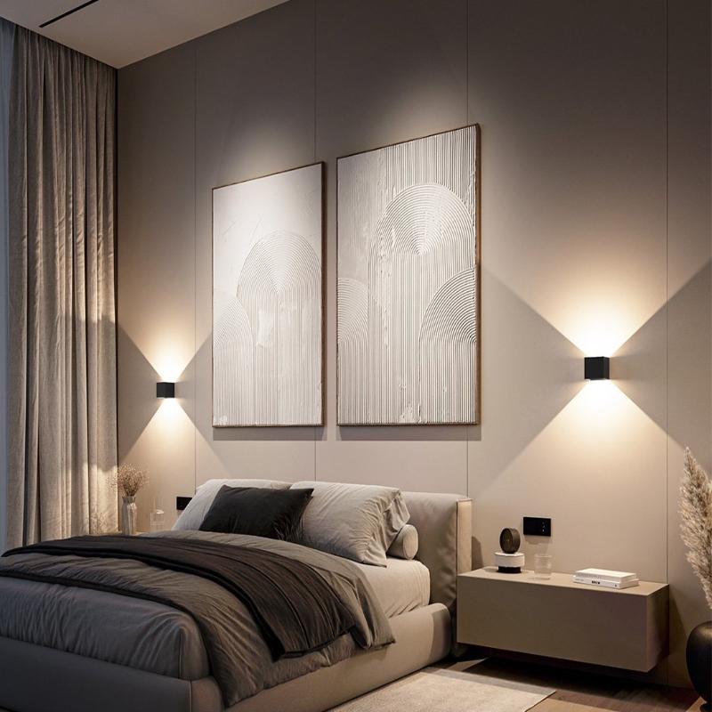 Modern LED Wall Light  Dual Beam Outdoor Sconce - Detailed view