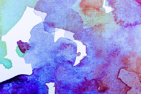 Design file of purple and blue watercolor pattern showing fluid color transitions and artistic details