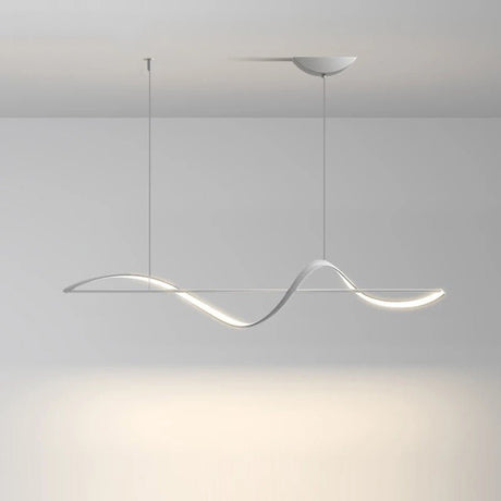 Modern LED Pendant Light  Wave Design Linear Suspension - Product detail 7