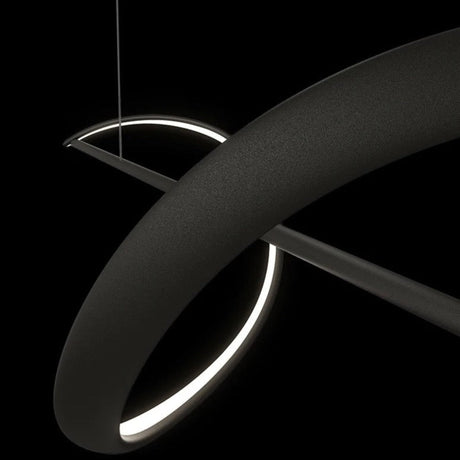 Modern LED Pendant Light  Wave Design Linear Suspension - Product detail 8