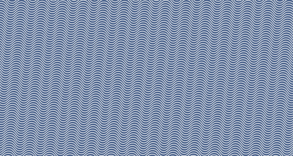 Modern Wave Pattern Wallpaper creating a calming atmosphere in a bright living room with coastal decor