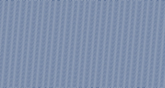 Modern Wave Pattern Wallpaper creating a calming atmosphere in a bright living room with coastal decor