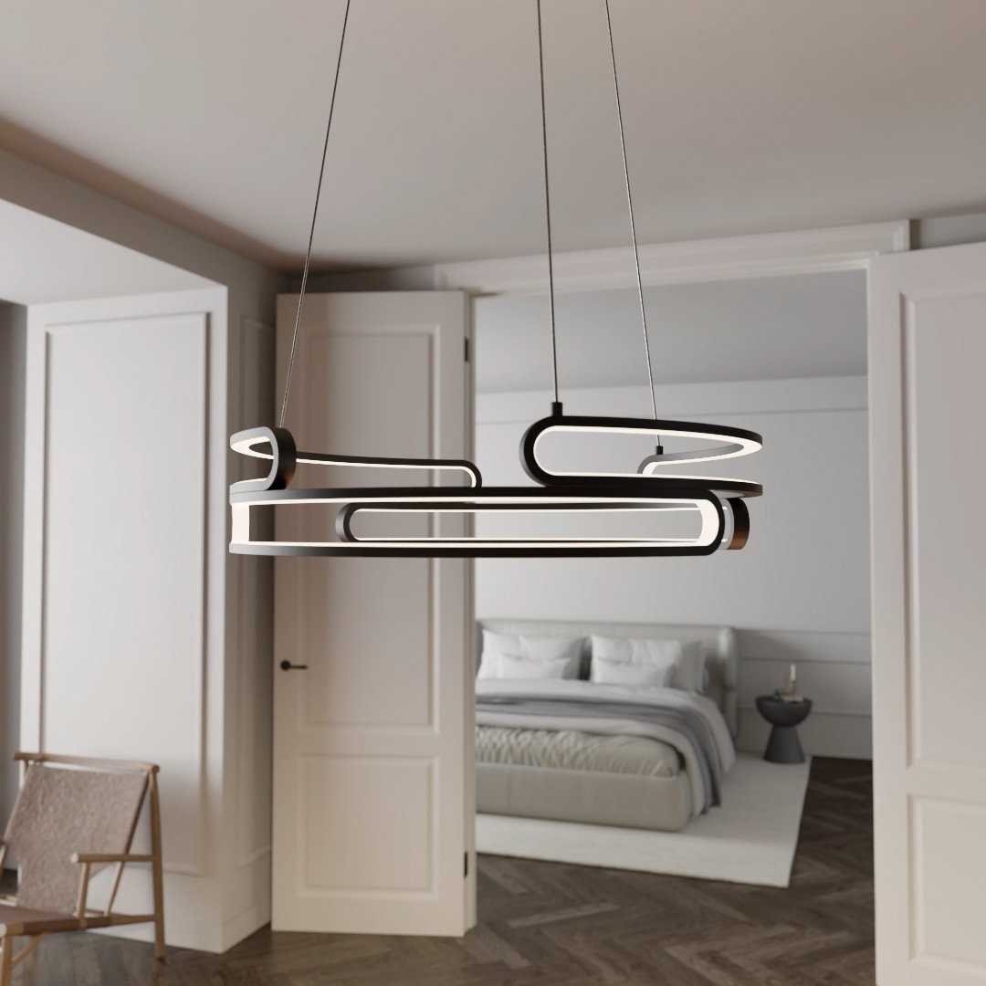 Modern LED Pendant Light  Circular Gold Metal Design - Product detail 15