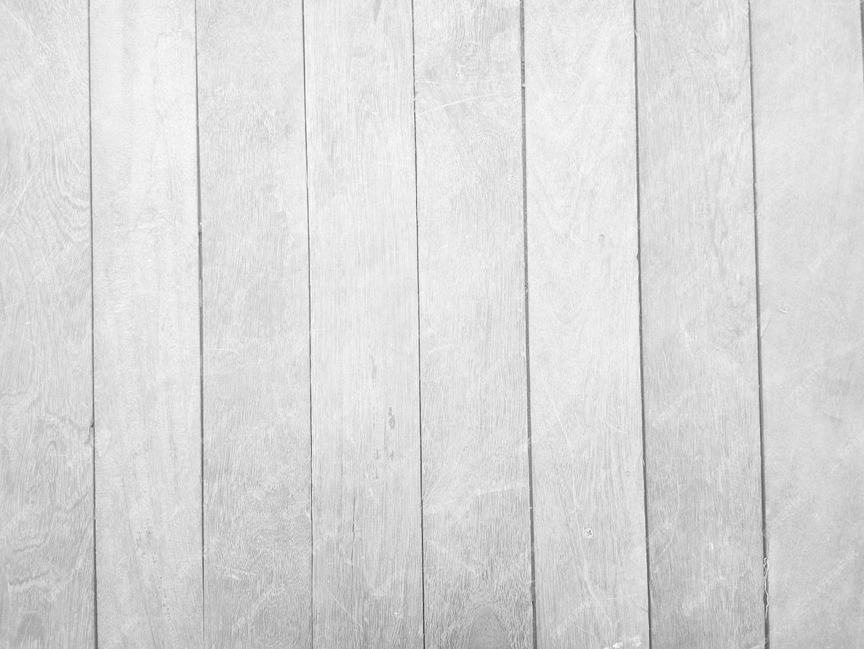 Wood Pattern Mural Wallpaper | White Rustic Planks Design