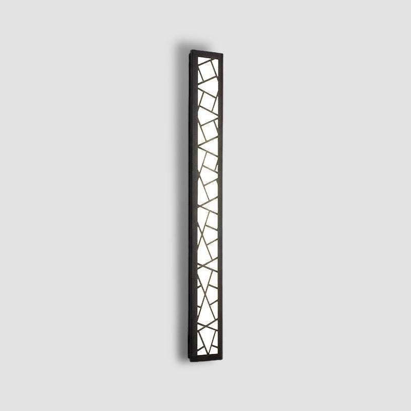 Modern Outdoor Wall Light  Geometric LED Pattern Design - Detailed view