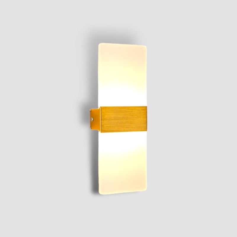 Modern Wall Sconce  Minimalist Acrylic Panel with Gold Accent - Product detail 5