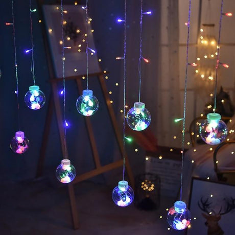 LED Globe String Lights  Glass Ball Curtain with Warm Glow - Product detail 9