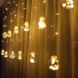 LED Globe String Lights  Glass Ball Curtain with Warm Glow - Product detail 6