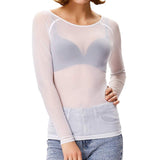 Sheer Mesh Top  Long Sleeve Transparent Design - Product detail 6