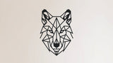 Geometric wolf line art design file showing intricate black and white pattern