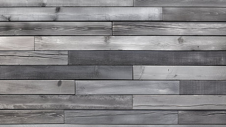 Wood Mural Wallpaper  Industrial Grey Planks Design - Detailed wallpaper pattern view