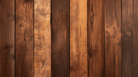 Wood Mural Wallpaper  Rustic Brown Planks Design - Wallpaper design detail 5