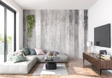 Grey wooden plank design making a dining room feel more inviting