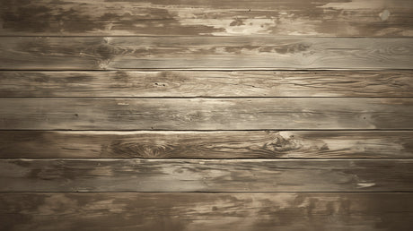 Rustic wood plank wallpaper creating a warm accent wall in modern living room setting