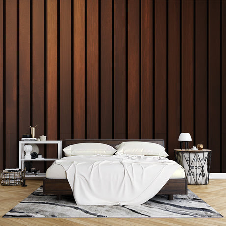 Wood Mural Wallpaper  Modern Vertical Slats Design - Premium wallpaper design showcase