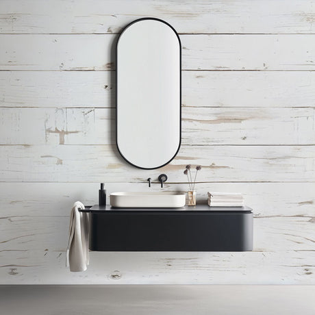 White wood plank wallpaper creating a cozy atmosphere in a bright modern living room with minimal furniture