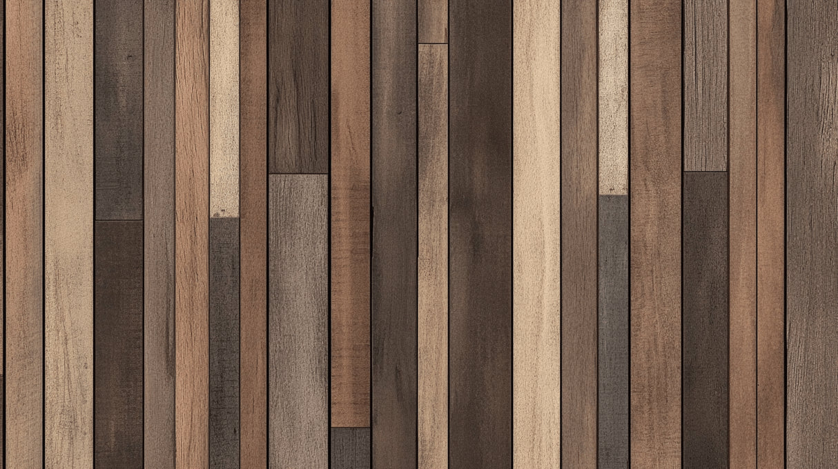 Wood plank wallpaper design file showing detailed grain patterns and natural brown tones