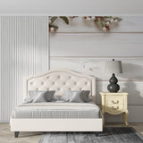 Whitewashed wood wallpaper in modern home office setting