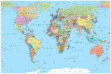 World Map Wallpaper design file showing detailed geographical features and color palette