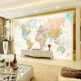 Educational World Map on office meeting room wall